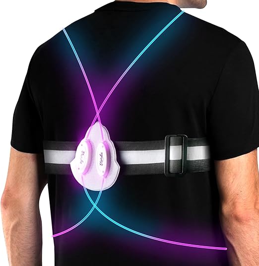 Running Light Vest for Runners,Reflective Vest for Running or Cycling,Light Up Running Vest for Women and Men,Led Safety Vest 3 Light-Emitting Modes,High Visi Bility Warning LED Lights