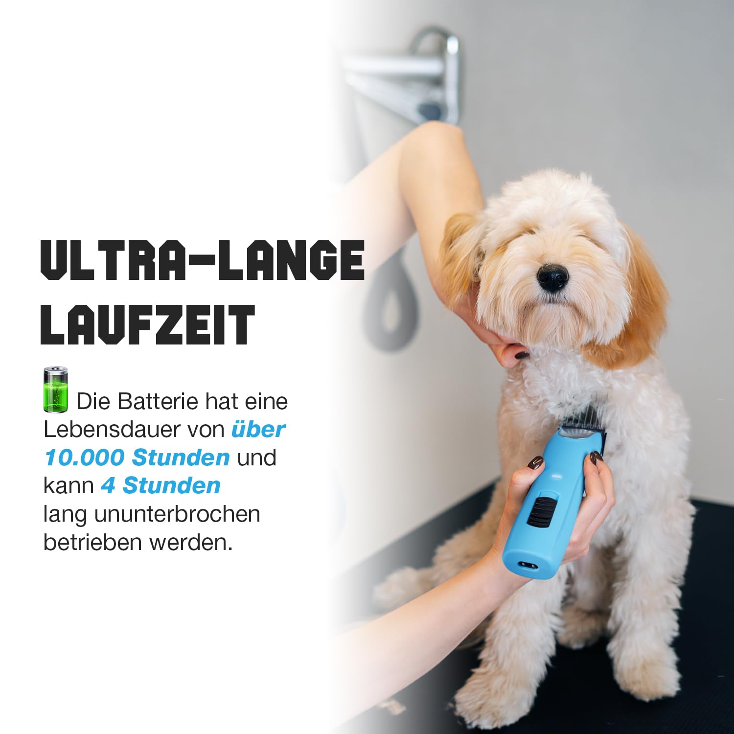 Professionelle Hundeschermaschine profi,2 Geschwindigkeits Schermaschine Ergonomisches Design Hund Katze,Hundetrimmer Hundehaarschneidemaschine für Dickes, Langes und Lockiges Tierhaare Fell