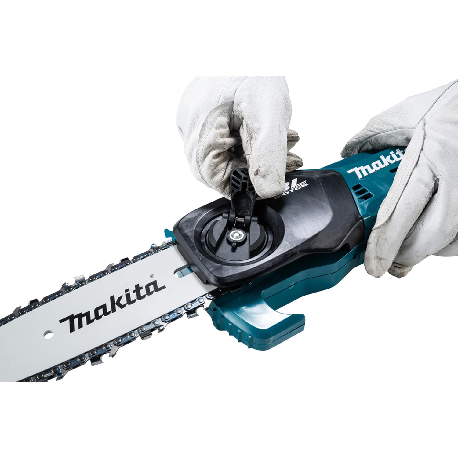 Makita DUA200RT 18V Li-Ion LXT Brushless 200 mm Sega ad asta completa di 1 x 5.0 Ah batteria e caricatore