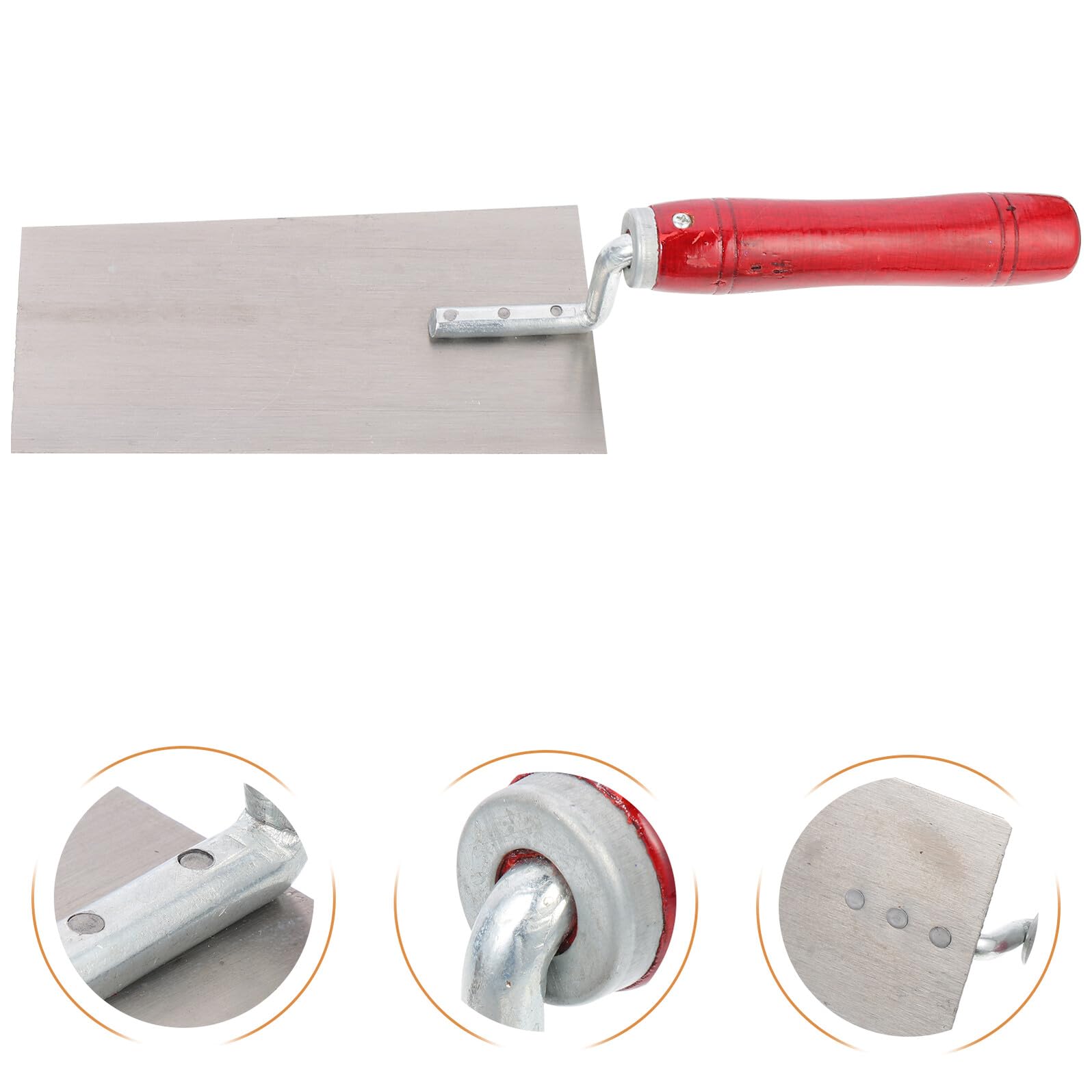 Lot de 3 Truelles de Finition en Acier Inoxydable Manche en Bois, Couteaux à Enduire Pratiques et Efficaces pour Ciment et Béton, Outils pour Maçonnerie