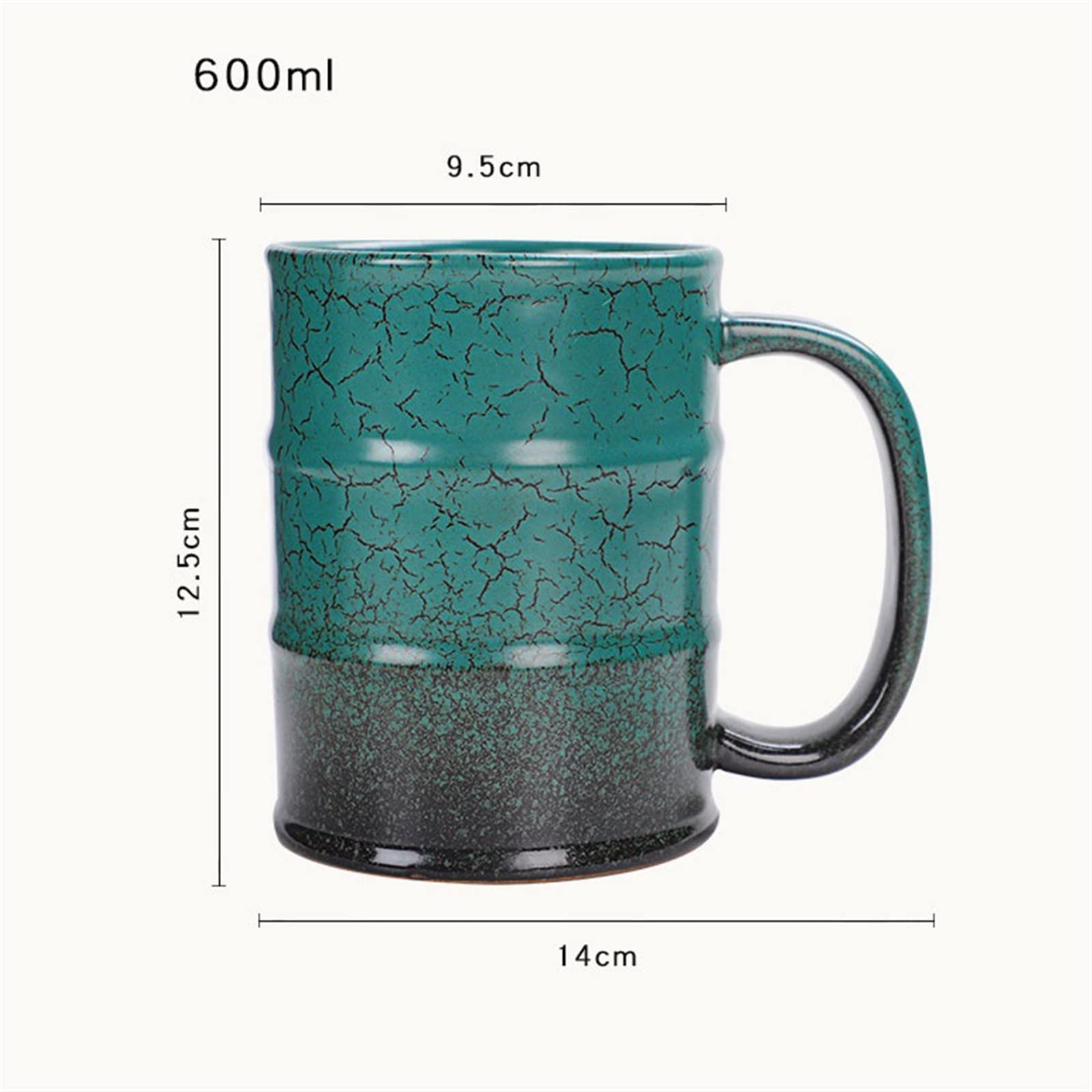 Amazon.com | Coffee Mug 600ML Large Capacity Mug Vintage Style Ceramic  Water Cup Rough Ceramic Coffee Cup for Home Office Tea Cup (Color : E) (1):  Espresso Cups