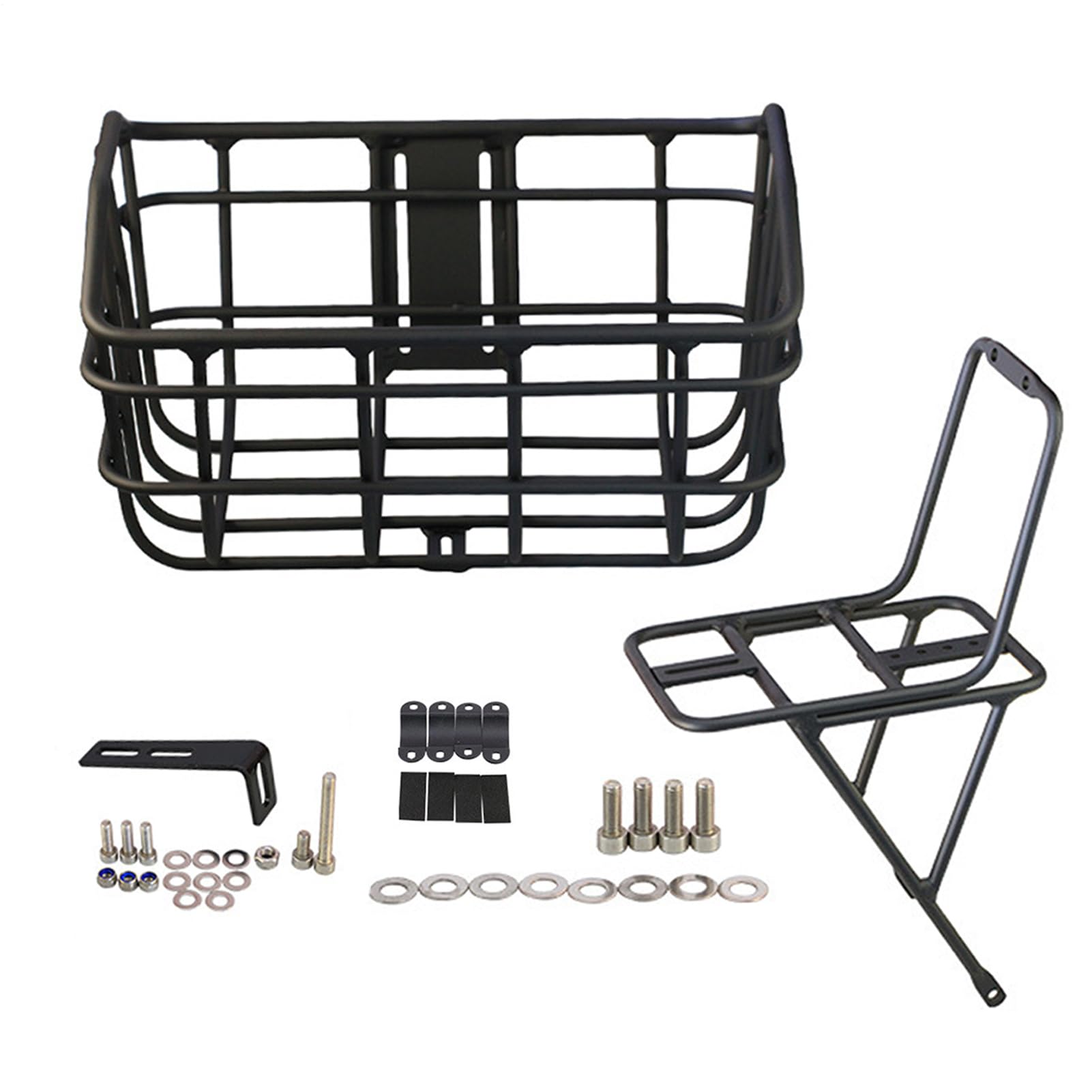 Cesta De Marco De Bicicleta De Metal - Soporte De Almacenamiento De Bicicleta, Marco De Transporte De Liberación Rápida, Cestas De Ciclismo De Acero | Cesta Precisa De Soporte De Carga De Banlieu
