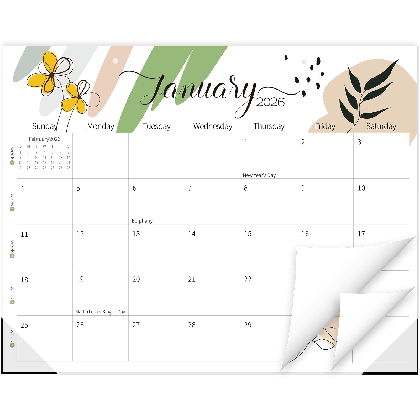 Guasslee 14" X 11" Desk Calendar 2026-2027, Desk Top Calendar 2026, 18-Month School Year Desk/Wall Calendar, 2025 June-2027 Jun, Monthly Planner With Corner Protcetor For Office Home School Organizing