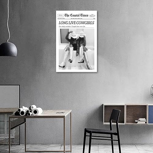 Miniatura 5 de Póster vintage de moda para pared, diseño moderno de champán, The New York News, impresión en lienzo con citas humorísticas, carrito de bar, póster