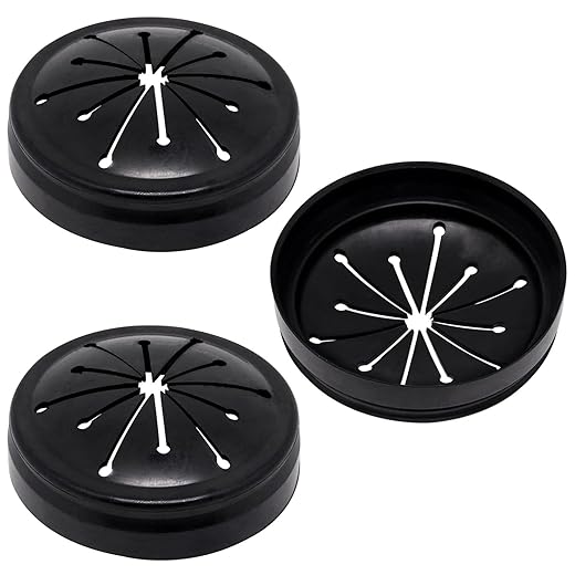 2pcs 3-3/8" Garbage Disposal Splash Guard, Quiet Garbage Guard Disposal Drain Cover Garbage Disposals Rubber Drain Plugs Sink Splash Guard Replacement (Style B)