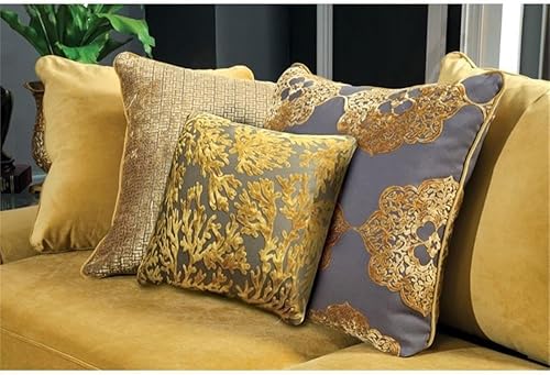 Miniatura 4 de BOWERY HILL Sofá tapizado de terciopelo tradicional con marco de madera en oro