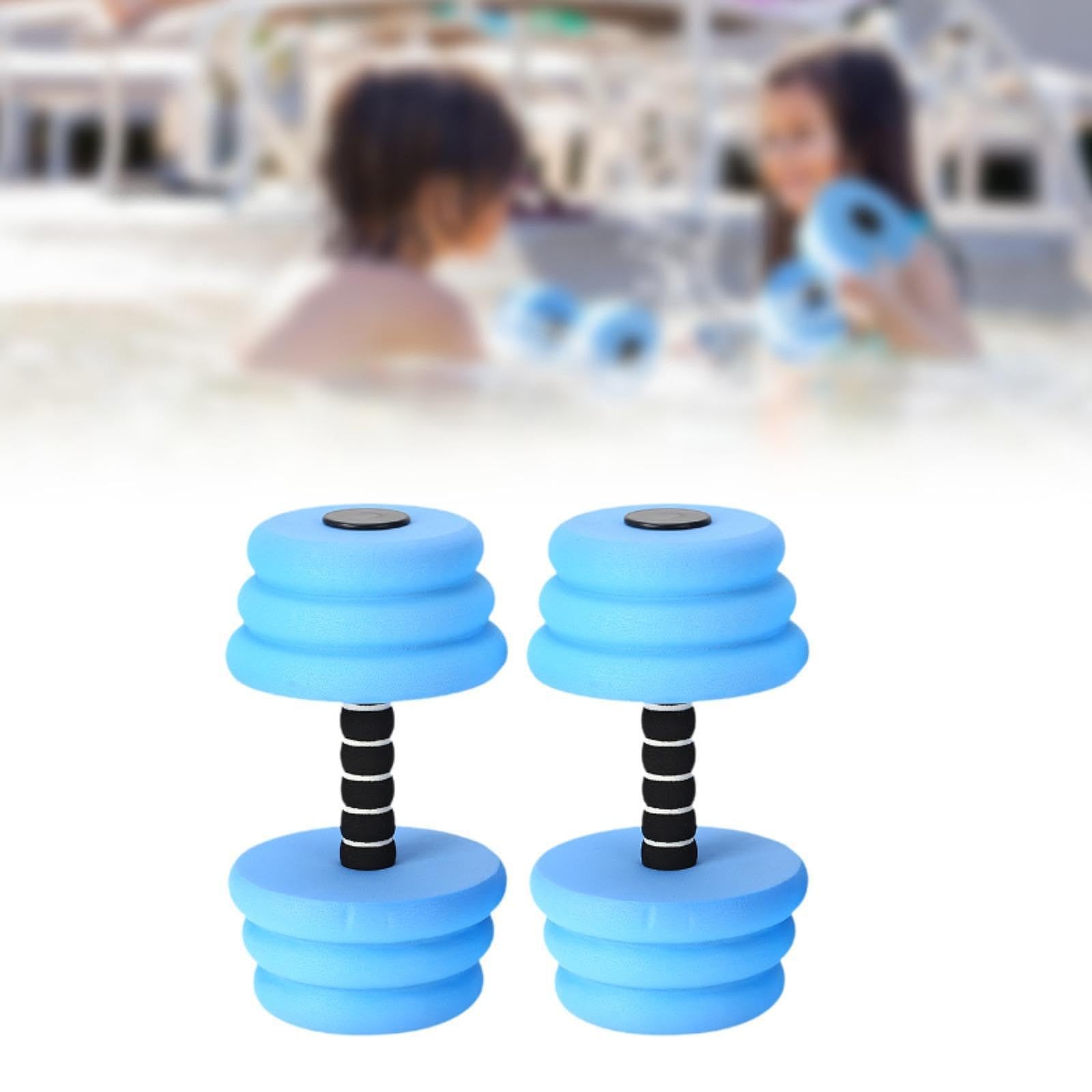 kowaku 2Pcs Aquatic Dumbbells Pool Dumbbell EVA Swim Training Equipment Aquatic Barbell Water Sports Fitness Hand Bar Swim Barbells