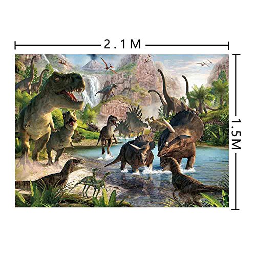 Art Studio Photography Backdrops Dinosaur Kingdom Photo Studio Props Dinosaur Party Decoration Supplies Photo Background Booth Vinyl 7X5Ft Xh010 #TOP1