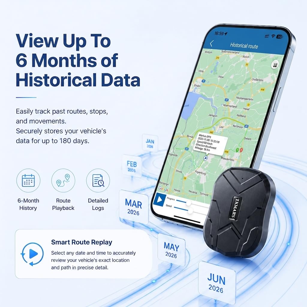 Traceur GPS 2G TK905 Voiture/Moto/Camion - Tracker GPS Suivi Temps Réel, Batterie 5000mAh Étanche IP67, Aimant Puissant, Alarme SMS/APP, Traqueur sans Abonnement