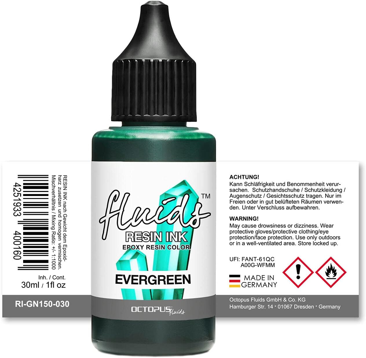 Octopus Fluids Resin Ink Evergreen - Image 3