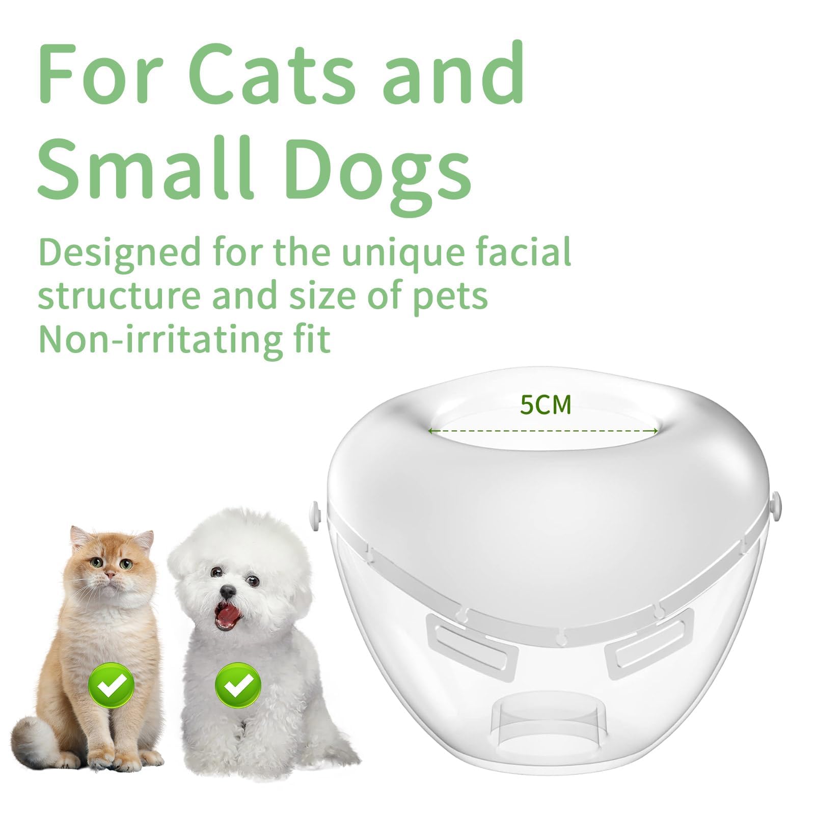 Katzen-Inhalator-Abstandshalter mit Indikator, speziell für Katzen und kleine Hunde, Haustier-Aerosolkammer mit Silikonmaske,für Zuhause und draußen (S)