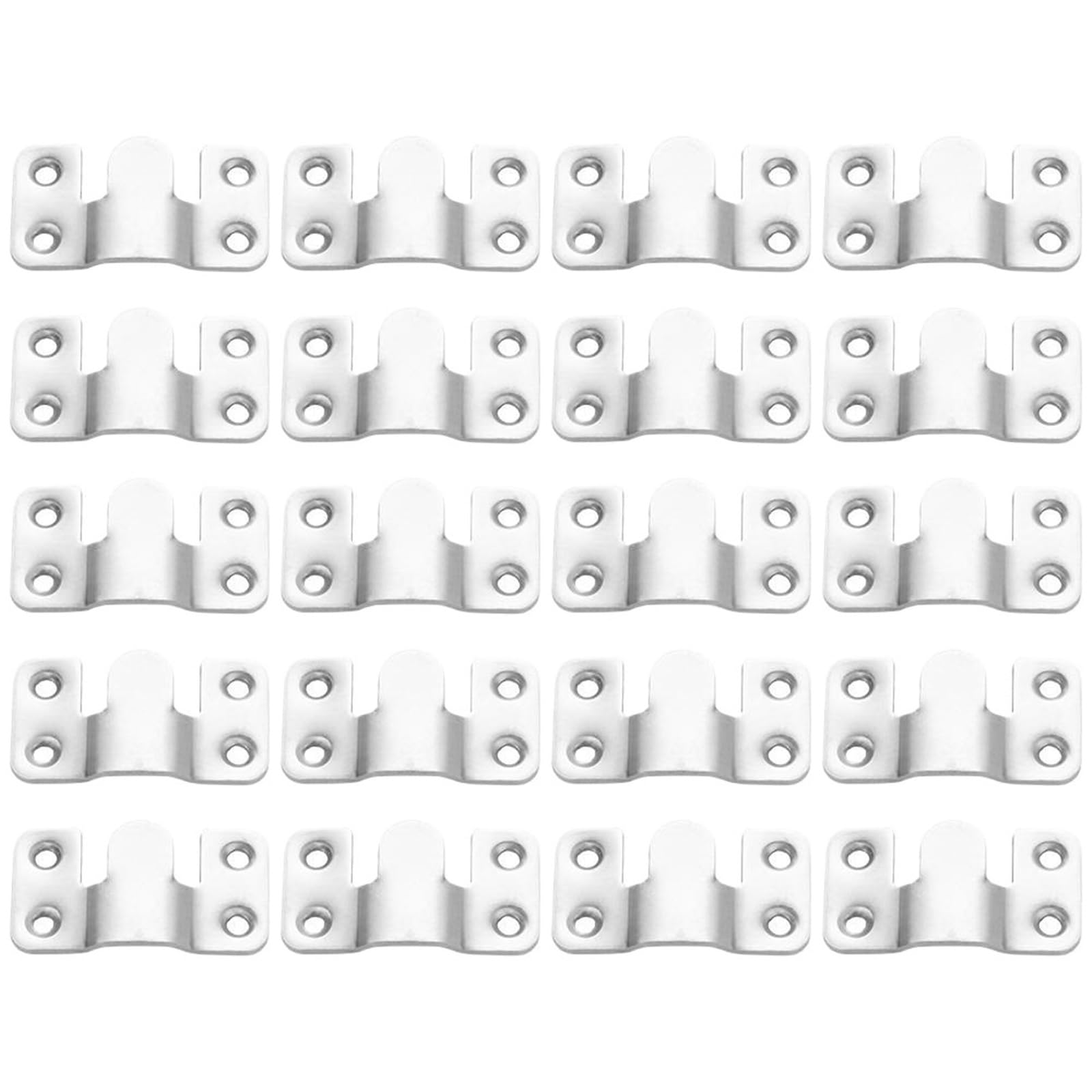 Kxaoxgrc L (5.3X3cm) Stainless Interlocking Flush Mount Brackets, Flush Mount Brackets Stainless Steel 80Pcs Interlocking Gallery Wall Decor Picture Hanger(L (5.3X3cm))