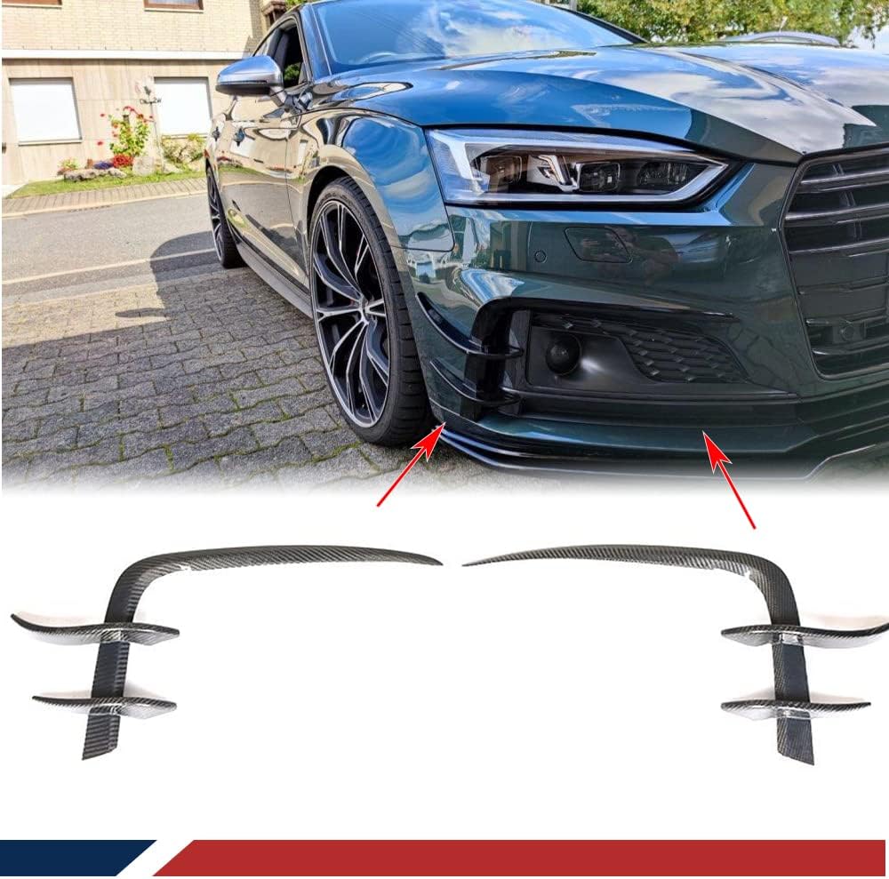 Carbon Fiber Front Bumper Splitter for Audi A5 Sline S5 2017-2019 Add on Style Front Bumper Lip Splitter Fins Factory Outlet
