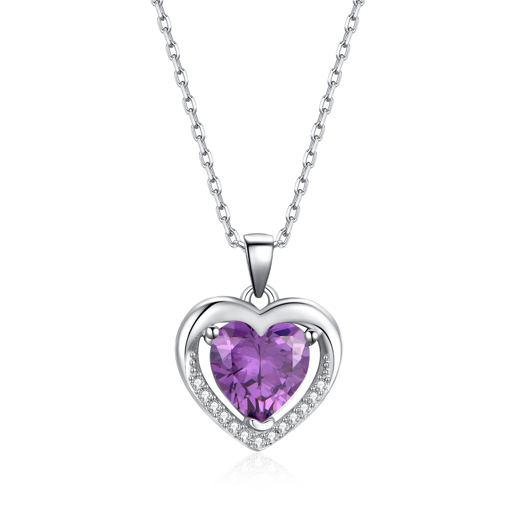 Doeek Necklaces for Women 925 Sterling Silver Pendant Necklace Birthday Valentine's Day Jewelry Gift for Women Sister Wife Girlfriend Her