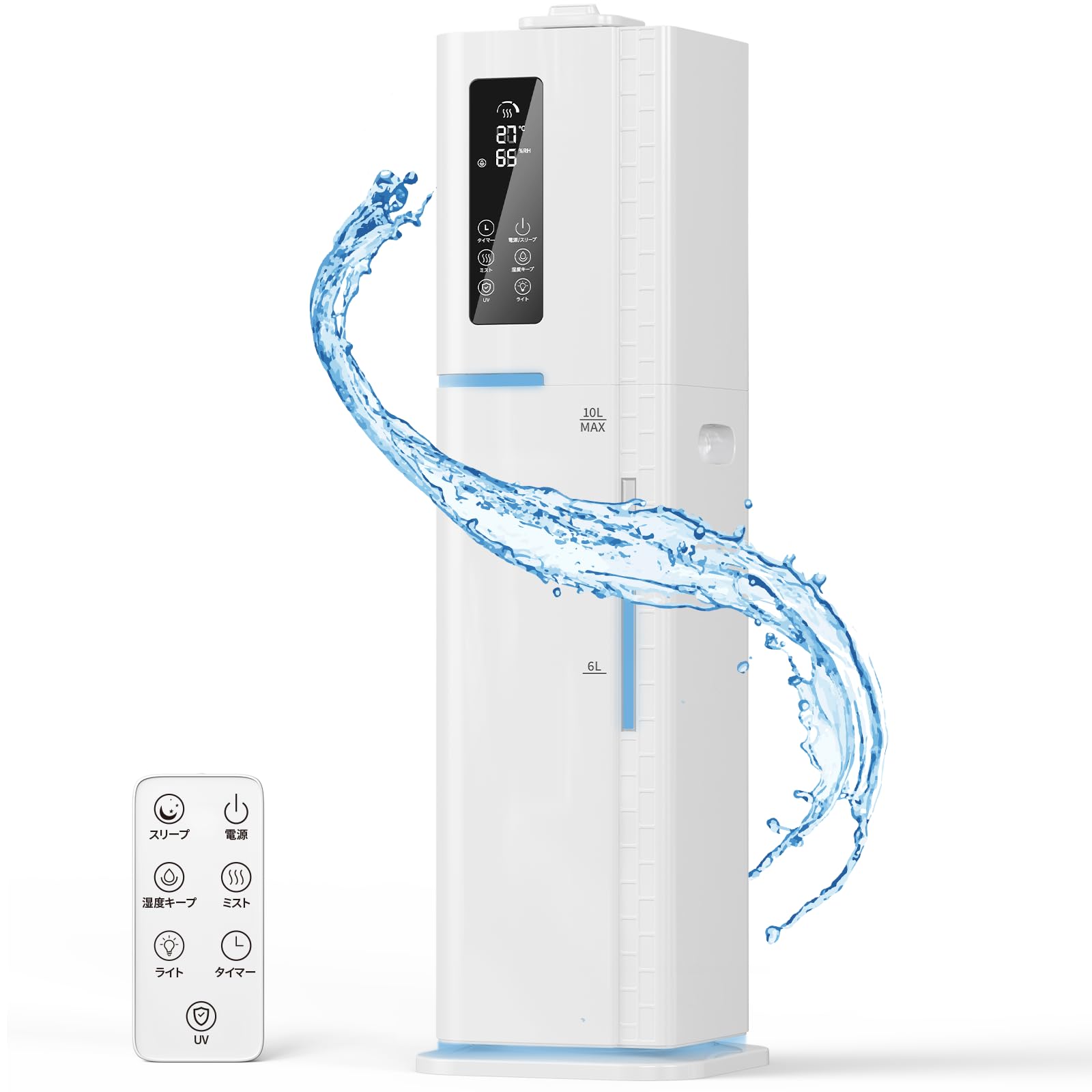 加湿器 大容量 超音波 加熱式アロマ加湿器 10L 大型 水漏れしない Amazon.co.jp: Konren 加湿器 大容量 超音波 アロマ加湿器 10L 大型 水