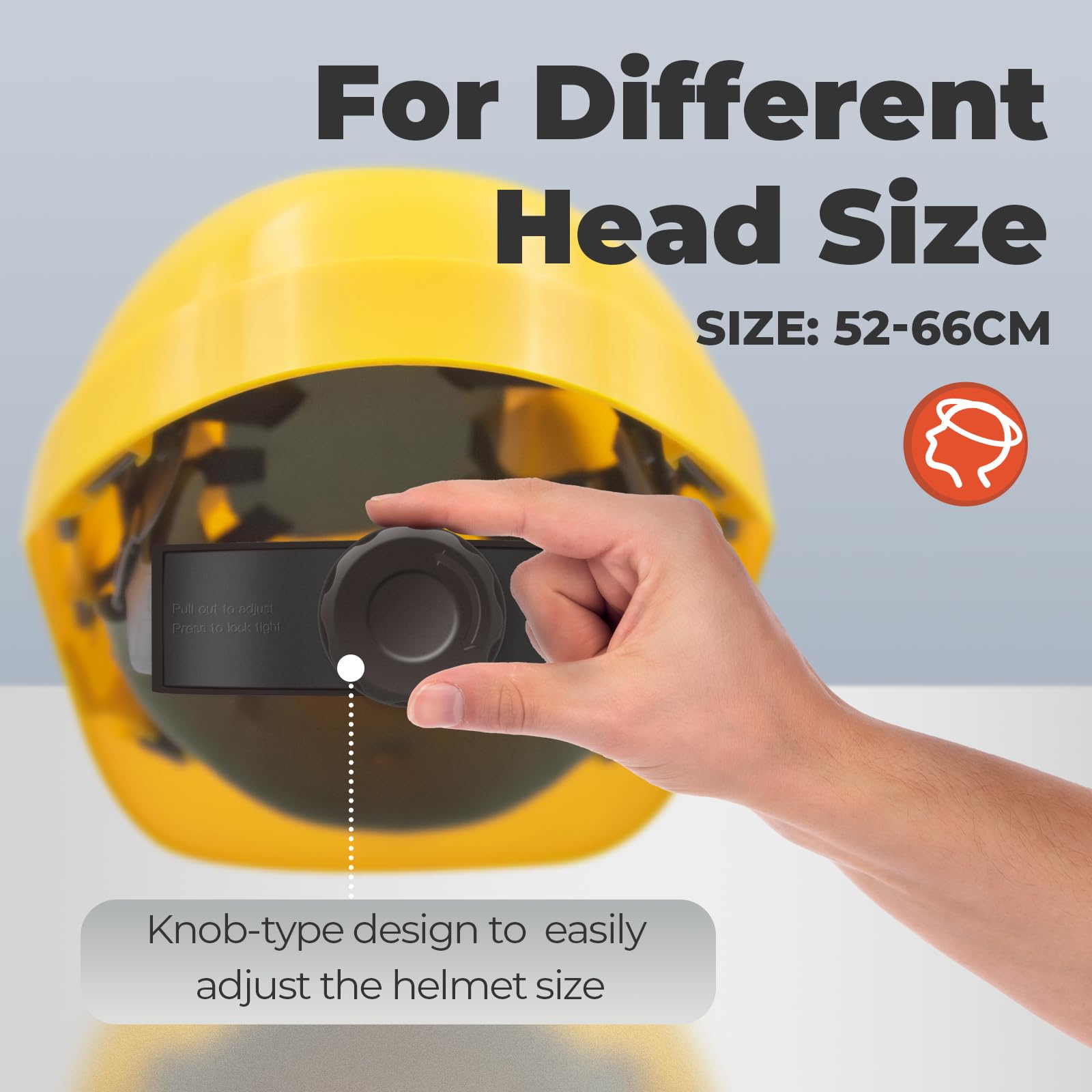 Casco Seguridad EN397, Casco Obra Construcción con Correa de 6 Puntos, Diadema Ajustable de 52 a 66cm Casco Transpirable para Hombres, Mujeres