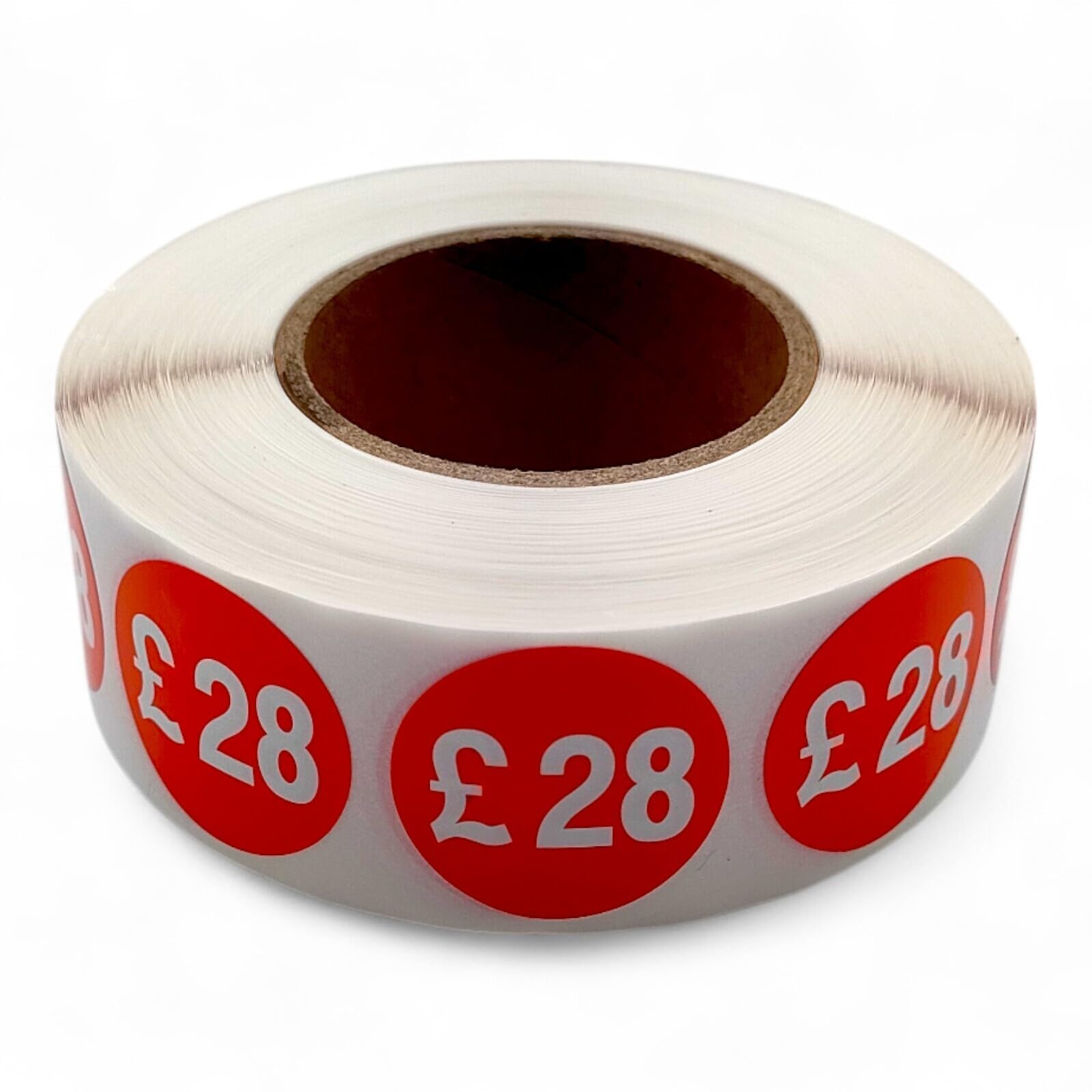 Price Stickers - 1000 Stickers - 25mm Red Self Adhesive Sticky Labels Rolls £28