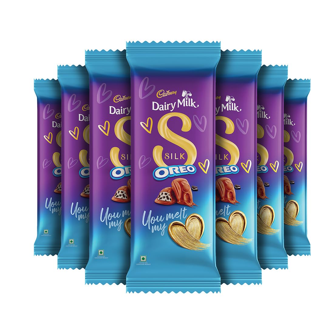 Cadbury Dairy Milk Silk Oreo Bars Valentine's Gift Pack Chocolate Bars, 58.5 g (pack of 7)