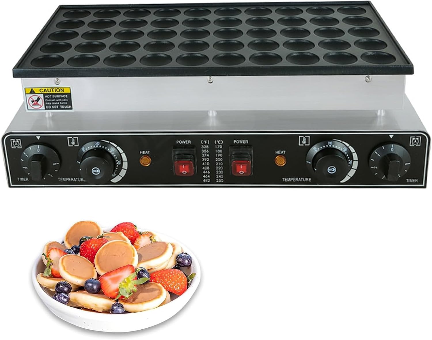 Commercial Non-stick 25/50 Holes Dorayaki Maker Electric Mini Muffin Waffle Maker Dutch Pancake Griller Machine, Mini Dorayaki Maker,for Restaurant,Bakery 50holes