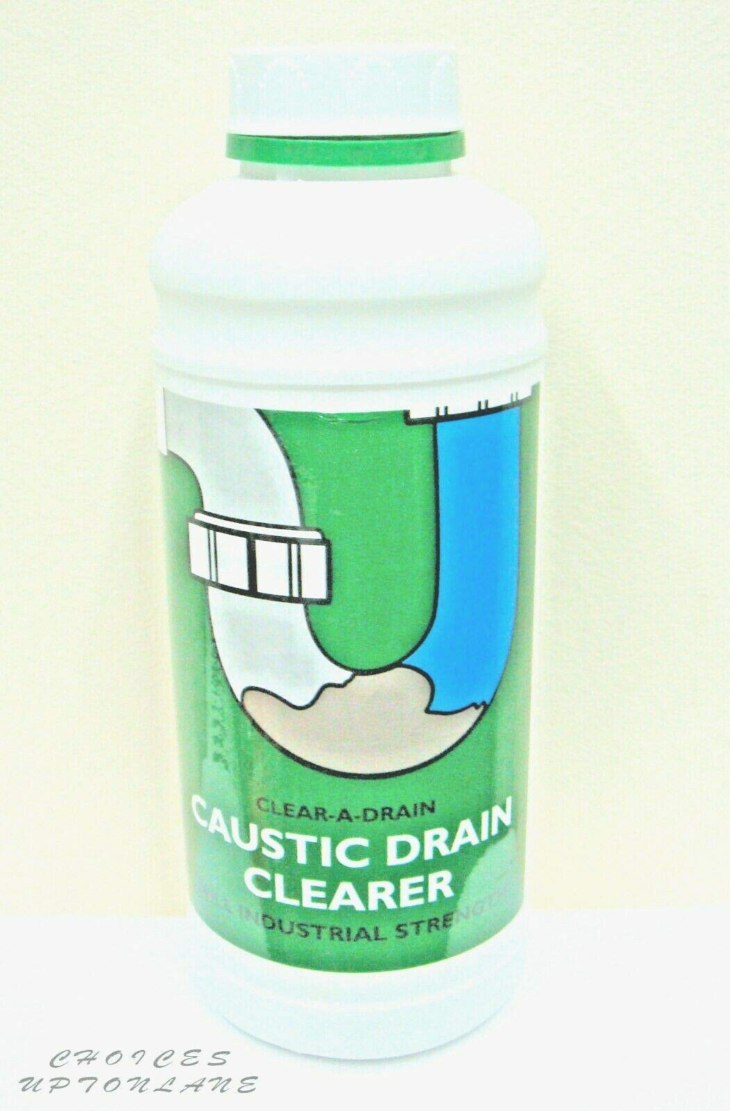CLEAR-A DRAIN CAUSTIC DRAIN CLEARER FULL INDUSTRIAL STRENGTH 1 LTR
