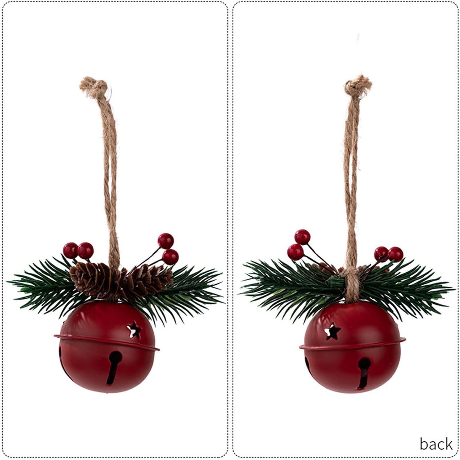 4PCS Iron Christmas Bells Decorations Set Easy Ornaments for Porch Tree Party Holiday Home Decor Christmas Bells
