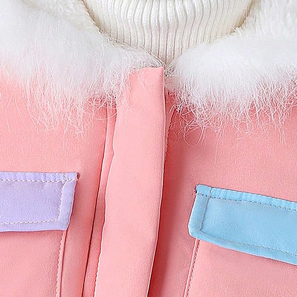 Hopscotch Girls Polyester Mini Length Long Coats in Pink Color For Ages 4-5 Years 1