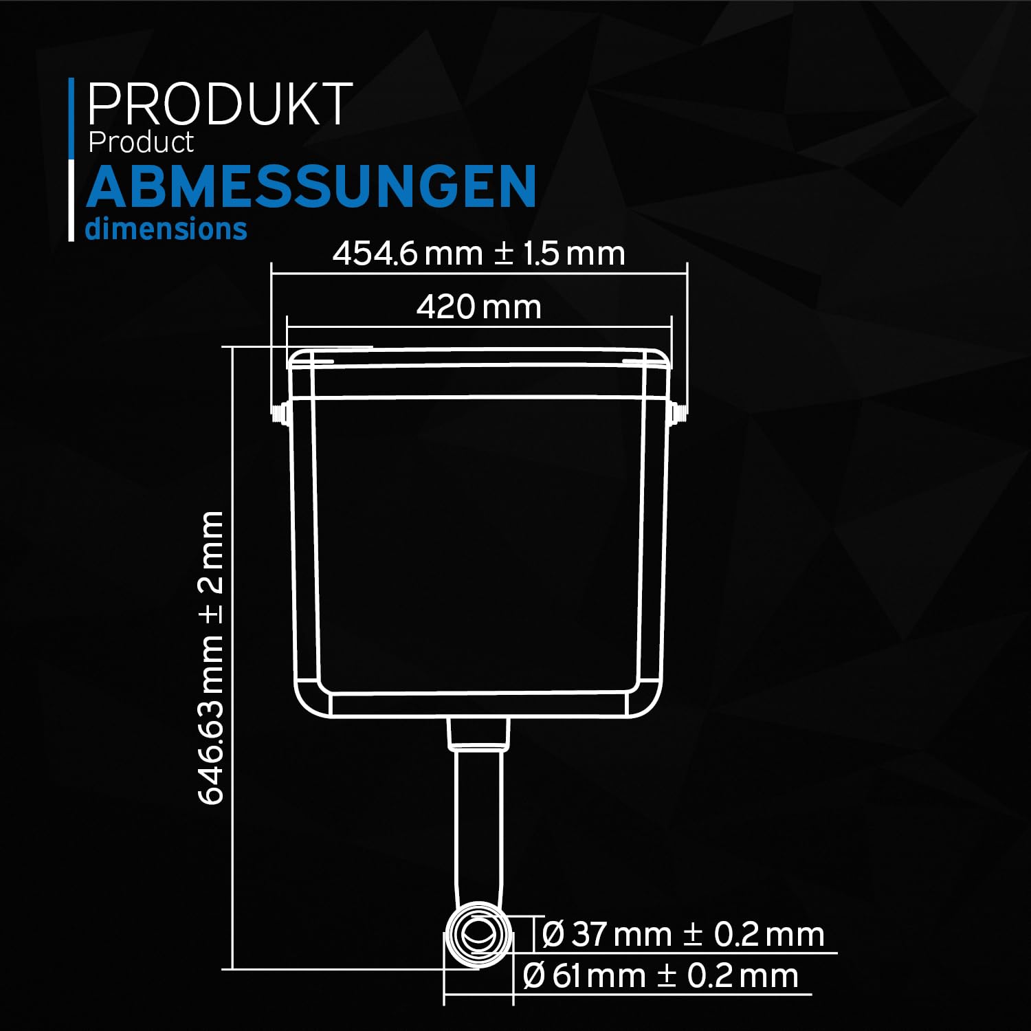 kör4u WC Spülkasten weiß, 2-Mengen-Spülung 6/9l, wassersparend, Komplettset