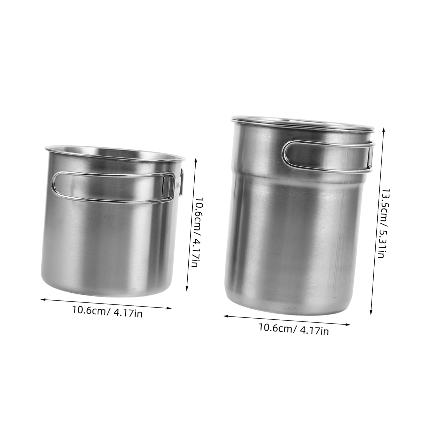 BESTonZON 2 Stück Faltbare Campingbecher mit Griffen Teiliges Set für Outdoor Aktivitäten Leicht und Stapelbar für Wandern und