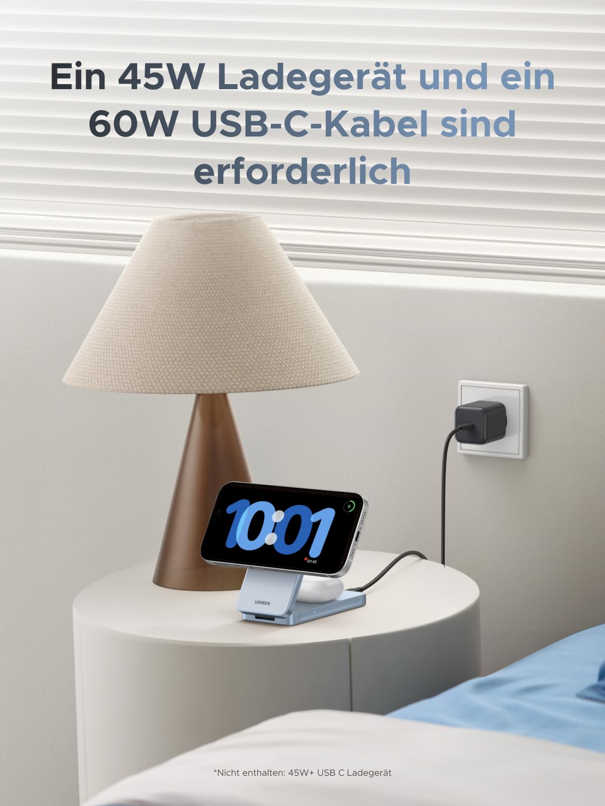 UGREEN MagFlow Qi2 25W magnetisches Ladestation für iPhone, faltbar