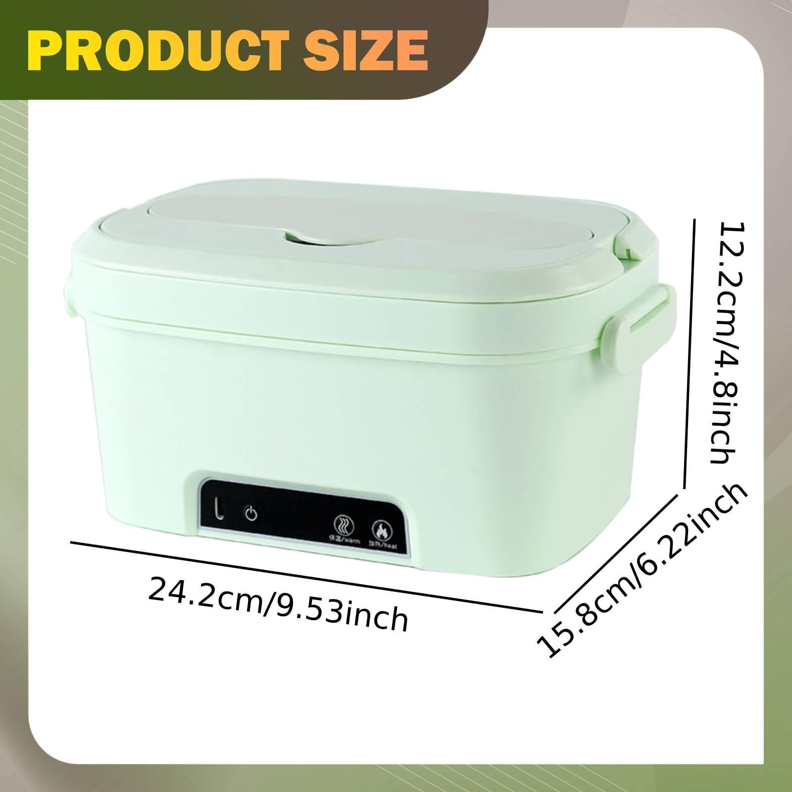 Scaldavivande Elettrico Portatile Cordless Riscalda Cibo 1.5L Ricaricabile Contenitore in Acciaio Inox Senza Perdite Funzione Riscaldamento Facile Pul, Verde