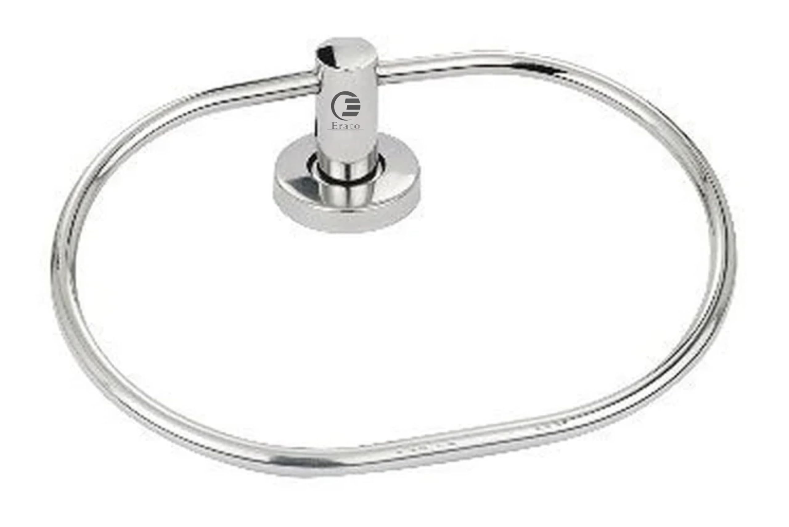 ERATO™ Premium Steel Stainless 304 Towel Holder Ring for Bathroom Home Kitchen Napkin Holder (Oval Shape, 4)