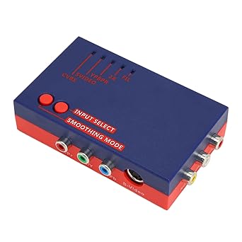 Ubersweet Converter, Low Latency HD Multimedia Interface Converter Line Multiplier ABS Easy to Use for Retro Game Consoles (Blue)