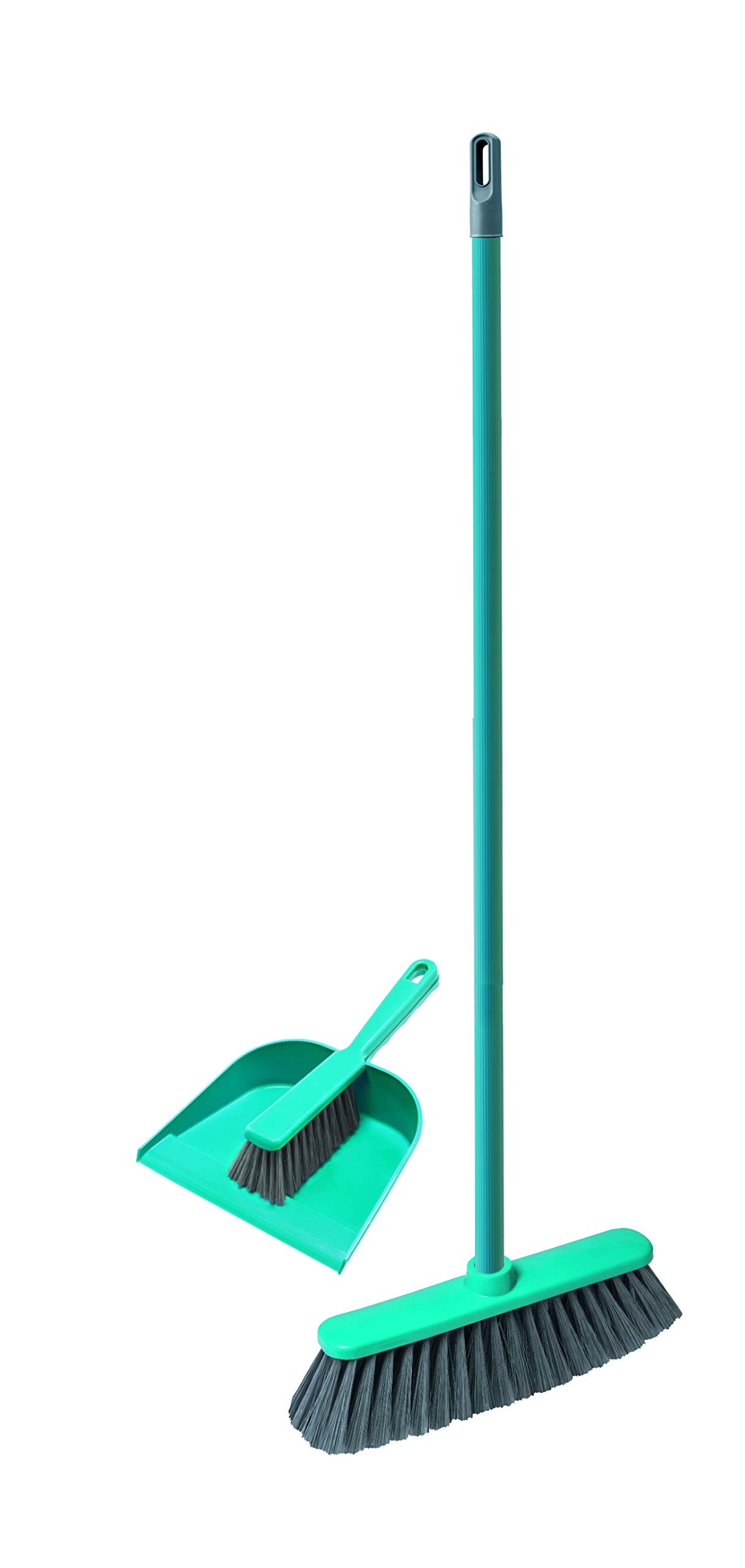 YORK Dust Pan, Brush & Lawn Broom Set for Office and Home Standing Upright Sweep Use Long Handle Dustpan and Lobby Broom Quick Sweeping Standing Sweep Set with Broom (Blue) (B0813SNVNY) Amazon Price History, Amazon Price Tracker