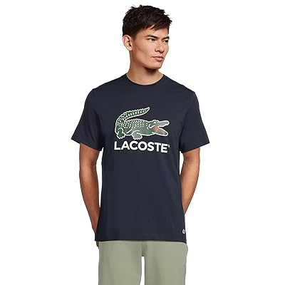 Lacoste Cotton Jersey Signature Print T shirt Men
