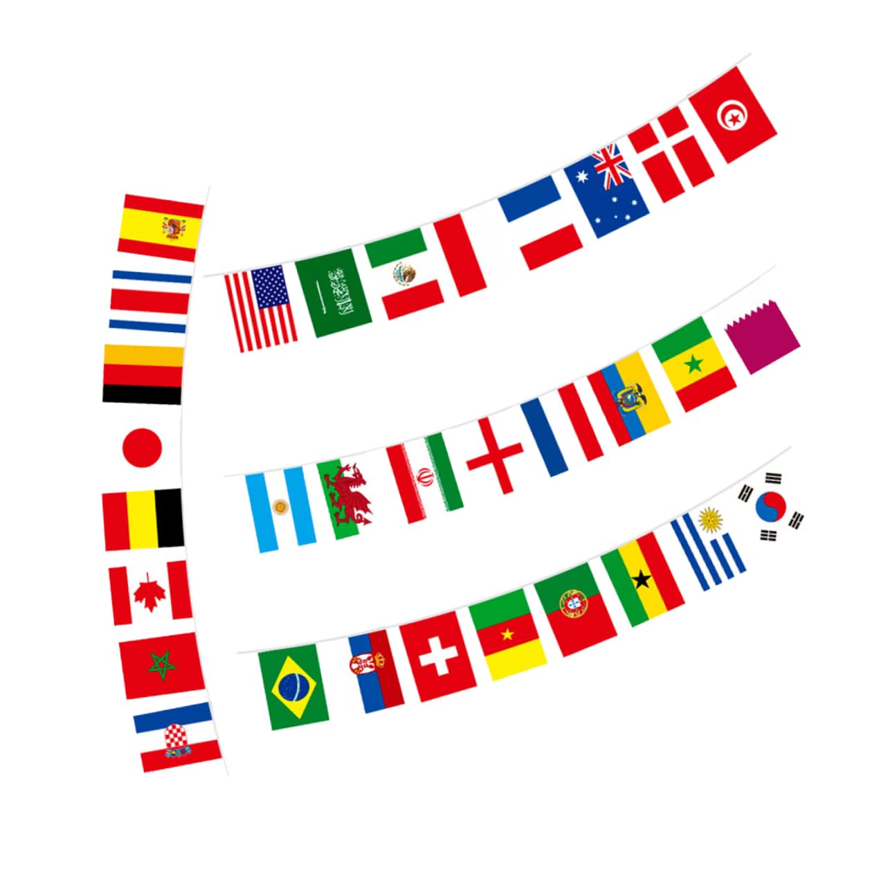 10sets Bandiere Nazionali Per Decorazioni Festive Metri Per Eventi Sportivi e Celebrazioni Internazionali