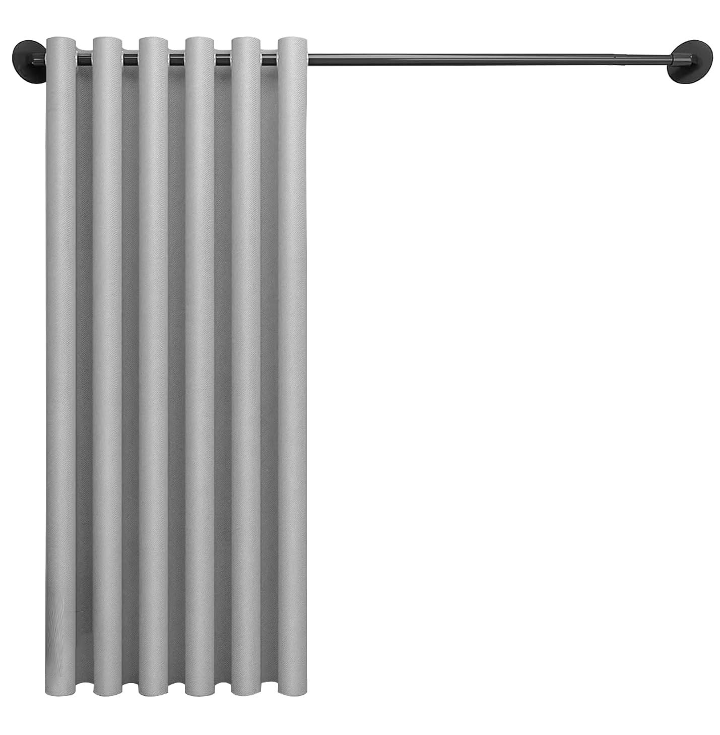 Umkleidekabine Wandmontage, EckUmkleidekabine, Umkleideraum Sichtschutz Vorhänge mit Teleskopstange 90-160cm, Türvorhang Umkleide Für Bekleidungsgeschäft Partition Für Ecken und Türöffnungen, Grau