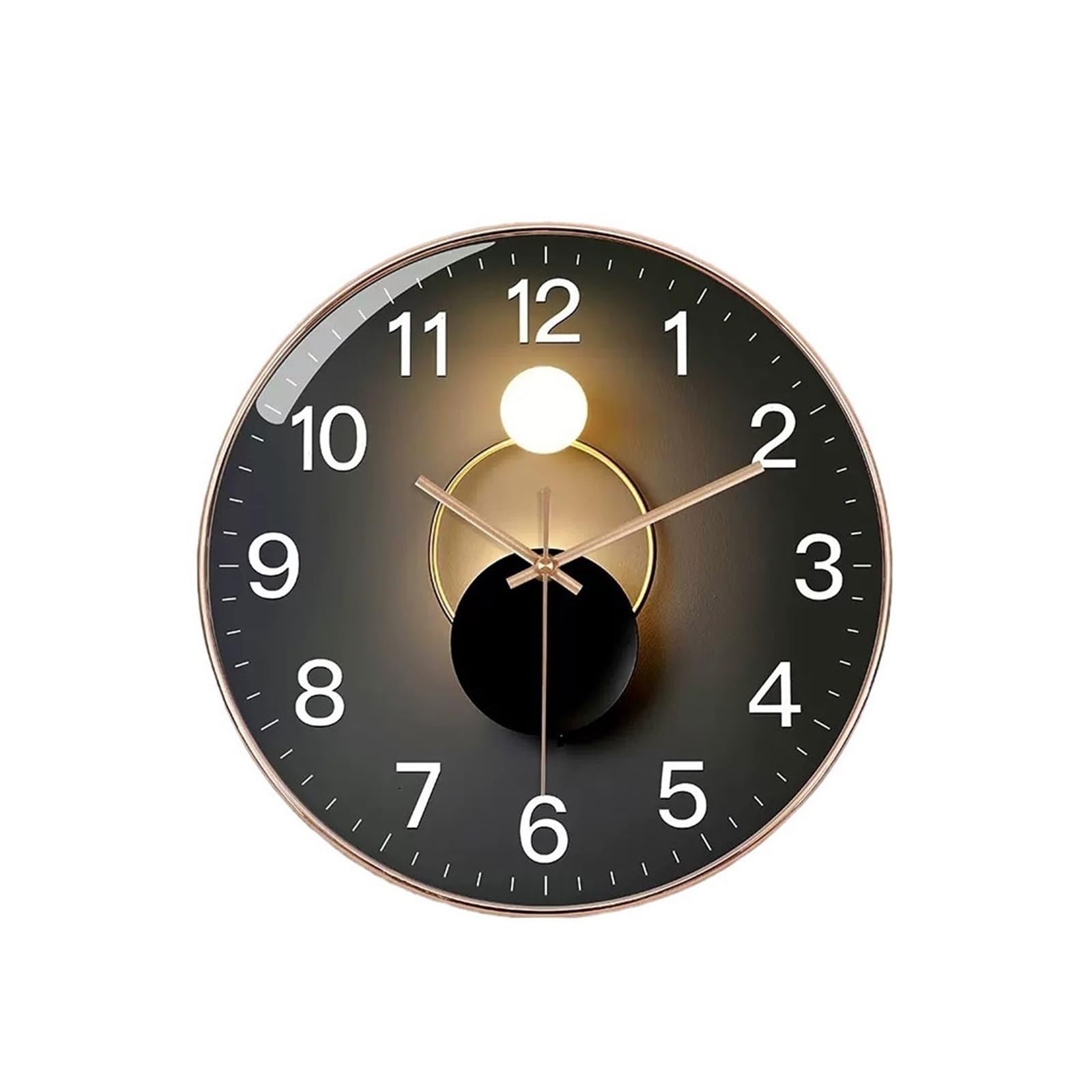 J9V4G6S3B5 Analogue Wall Clock Luxury Wall Clock Living Room Household Fashion Restaurant Bedroom Simple Modern Hanging for Room Decoration(Small)