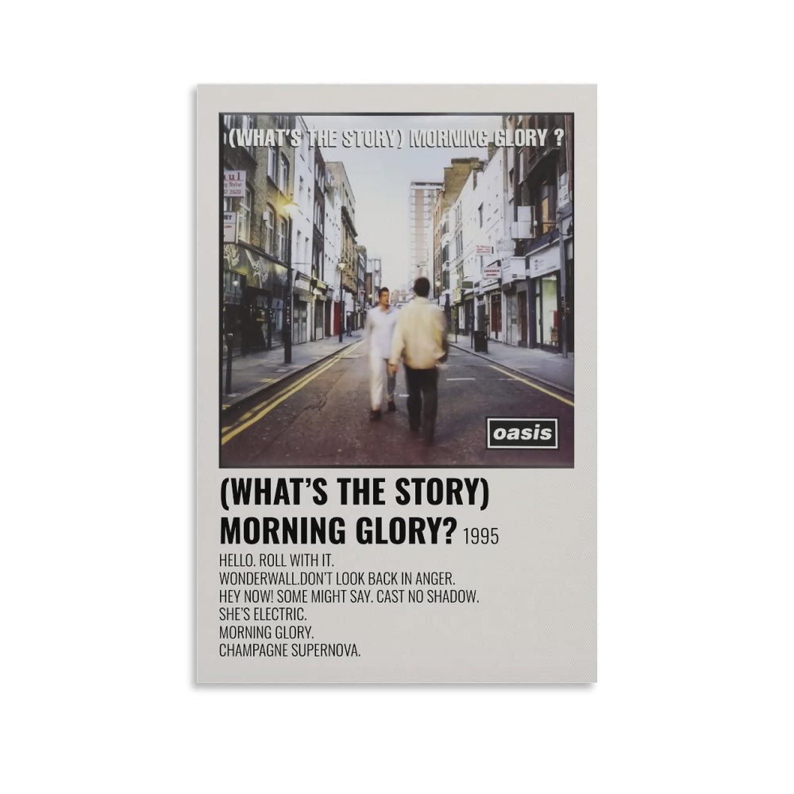 Oasis Poster Whats The Story Morning Glory Poster Decorative Painting Canvas Wall Posters And Art Picture Print Modern Family Bedroom Decor Posters 08x12inch(20x30cm)