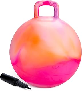 U&C Planet 50 cm Hüpfball für Kinder von 6 bis 9 Jahren mit Pumpe