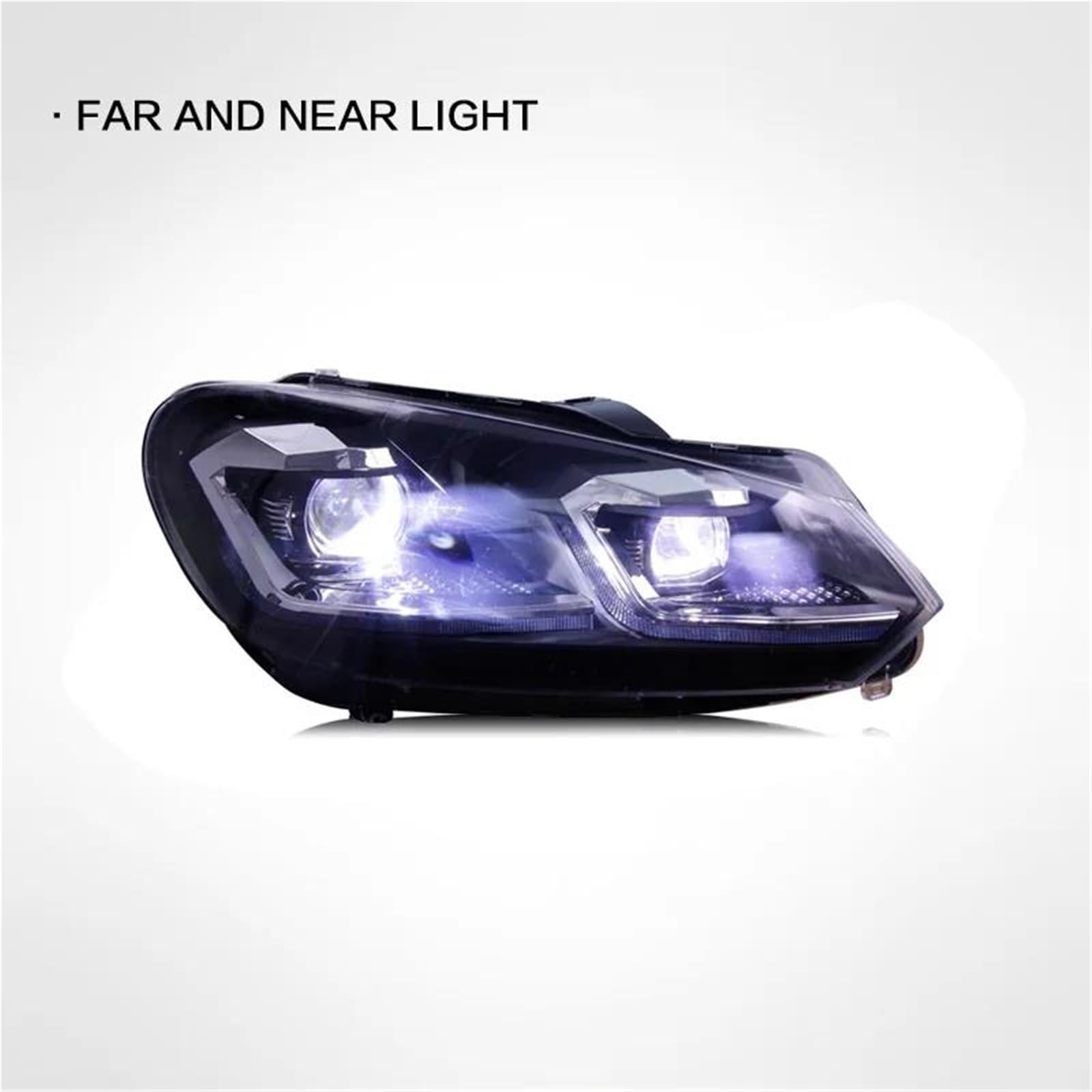 Migliora la sicurezza della guida notturna Gruppo Fari Auto Luce Di Marcia Diurna Streamer Indicatore Direzione Lente Xenon Lam Per VW Per Golf 6 2010-2012