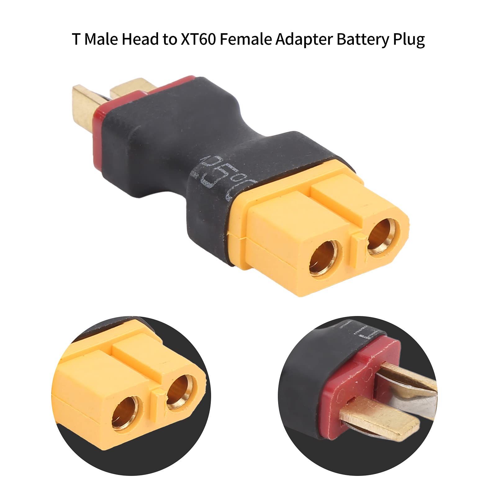 Dilwe XT60 Female to Male T Adapter, Plug Connector for Portable Aircraft Model RC Car, Drone, and Racing Application - Image 3