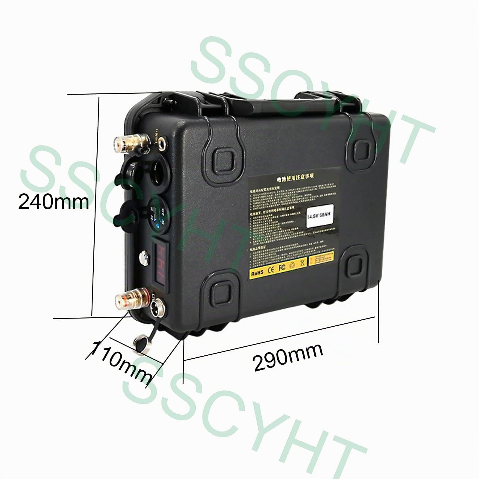 Batteria al Litio 12V 24V 48V 60AH 80AH 100AH 120AH 150AH 200AH Batteria per propulsore da Esterno Ultraleggera Impermeabile ad Alta Potenza per Barca a Motore