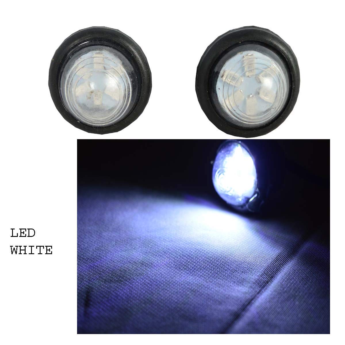 R.J.VON Royal Eyes Parking LED (White) For Royal Enfield Classic standard Electra 350,500 cc BS4,BS6 (2015 To 2021) - Image 3 thumbnail