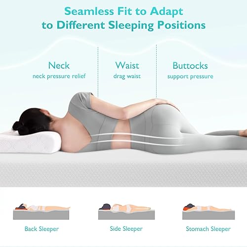 Miniatura 13 de Colchón individual de espuma viscoelástica de 5 pulgadas con certificado CertiPUR-US para sueño fresco y alivio de presión, colchón de cama de