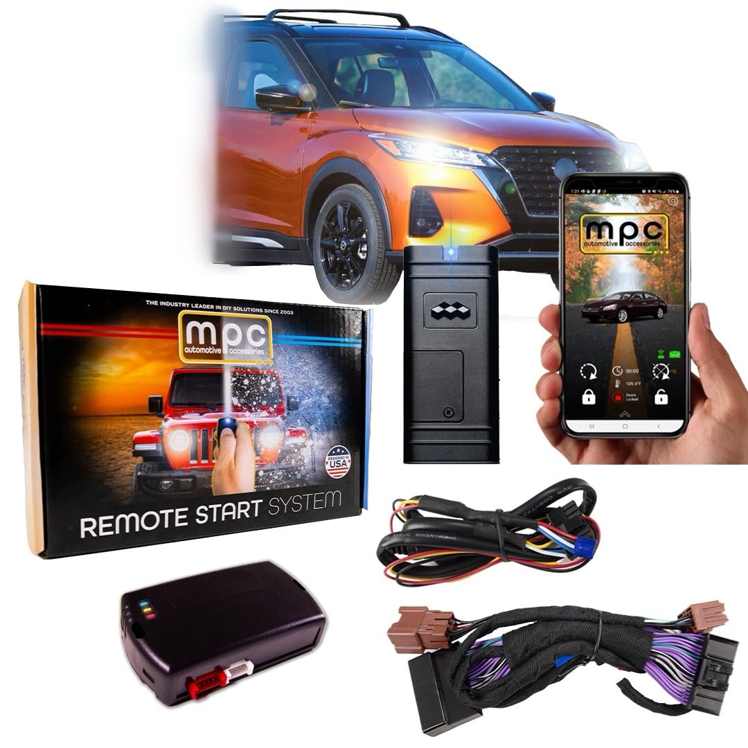 MPC Smartphone Activated Remote Start Kit Compatible with 2018-2024 Kicks Push-to-Start - T-Harness - Firmware Preloaded