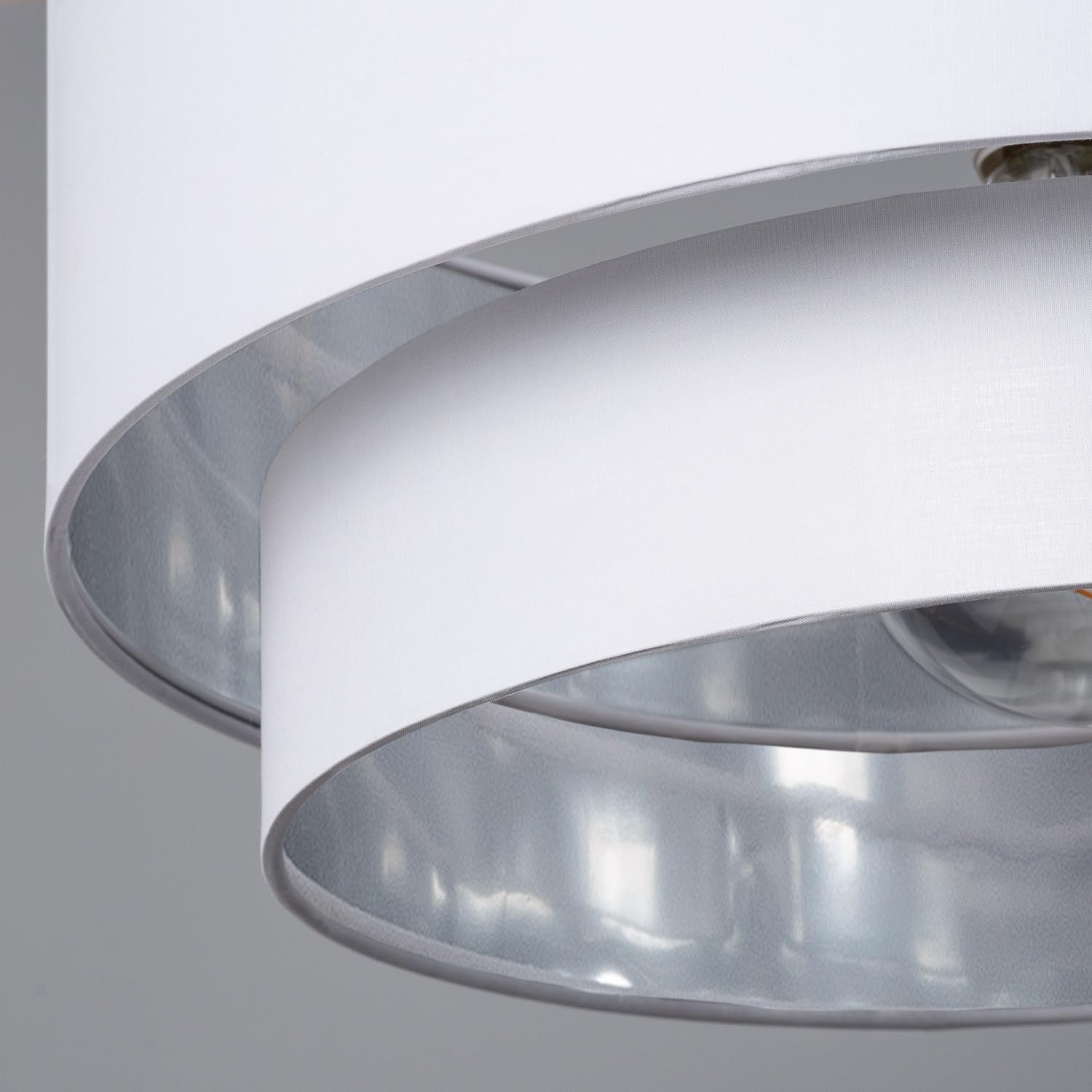 LEDKIA Pendelleuchte Leinen Reflect Duo Weiß