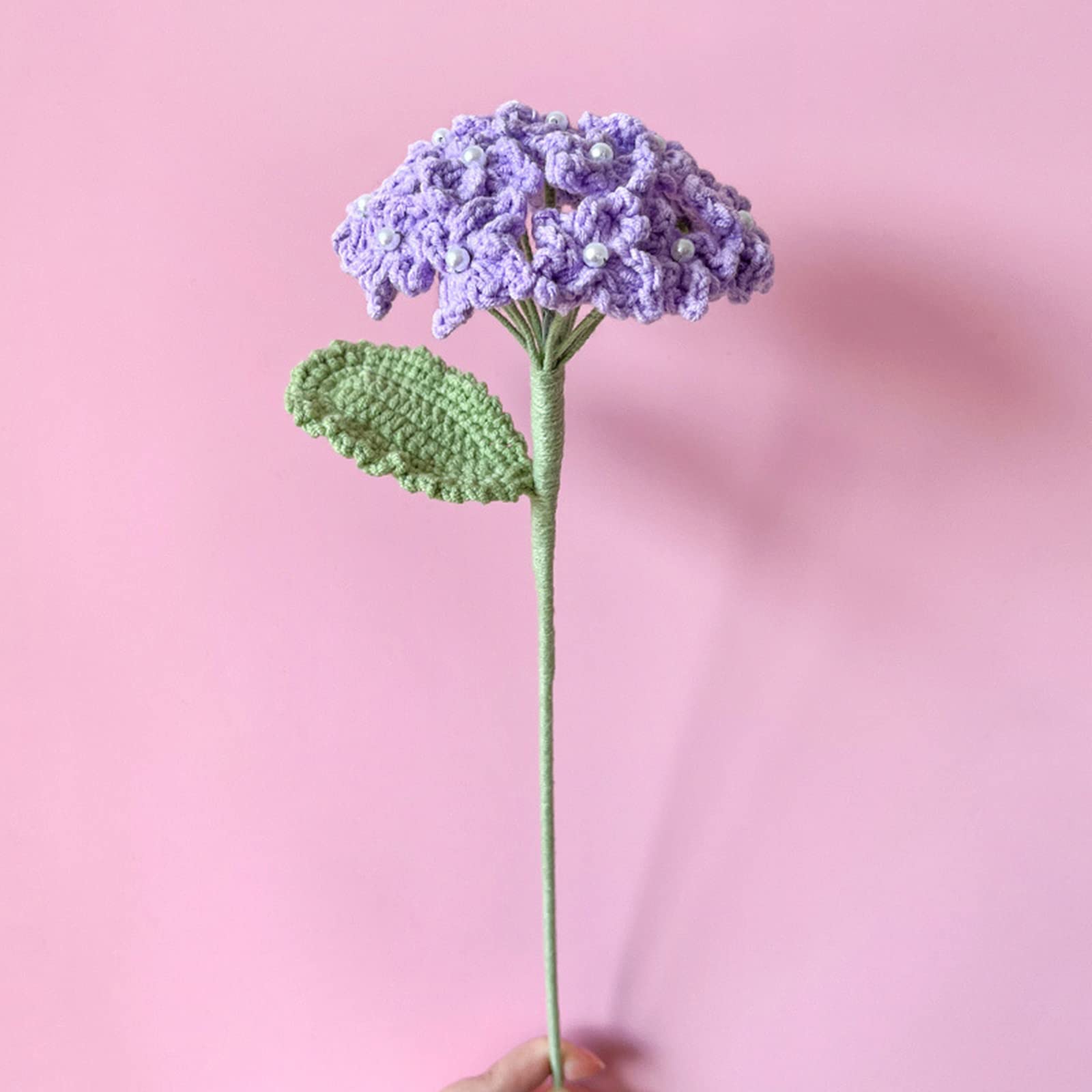 Yhplxyuus Hand-Knitted Flower Handwoven Crochet Flower Valentines Day Wedding Decoration Artificial Arrangements Crochet