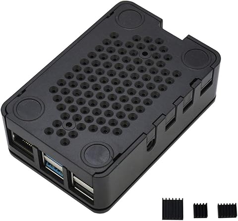 Tree-on-Life Caja de Carcasa actualizada ABS Case Armor Shell V4 con disipadores de Calor Fuente de alimentación 5V / 3A para Raspberry Pi 4B Negro/Blanco/Transparente Informática,Componentes,Dispositivos externos,Cajas de ordenador de sobremesa