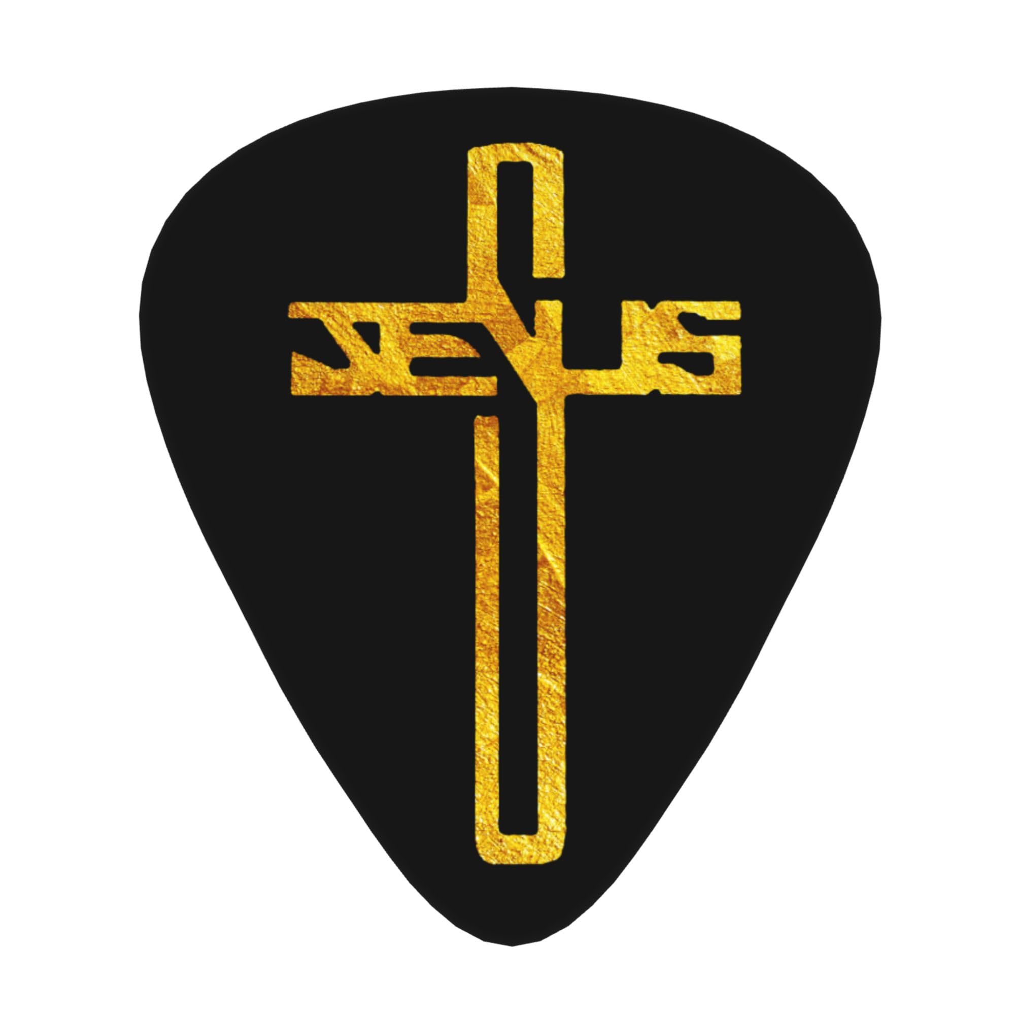 12 Pack Guitar Picks Plectrums Christian-Jesus-Cross-Flat,0.46 0.71 0.96mm Includes Thin Medium Heavy Thickness For Bass Electric Acoustic Guitars Ukulele