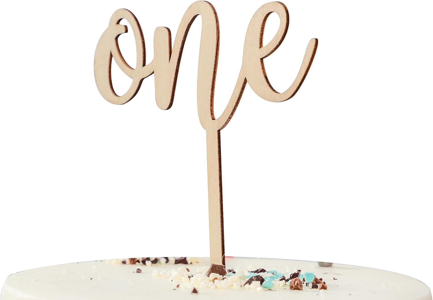 Amazon.com: Cake Toppers One Year Wood Sign - First Birthday Cake ...